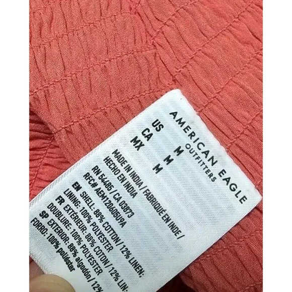 American Eagle Womens Crop Tank Tube Top Size Medium Tie Back - Picture 9 of 9